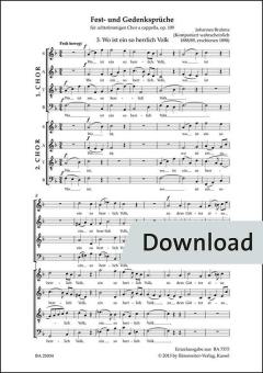 Wo ist ein so herrlich Volk op. 109 Nr. 3 