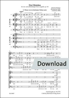 Wenn wir in höchsten Nöten sein op. 110 Nr. 3 