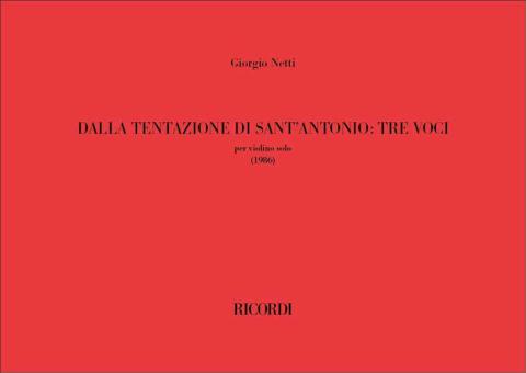 Dalla tentazione di sant’Antonio: tre voci 