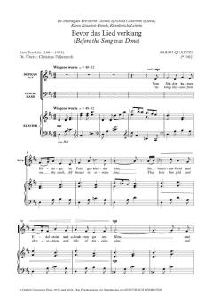 Bevor das Lied verklang 