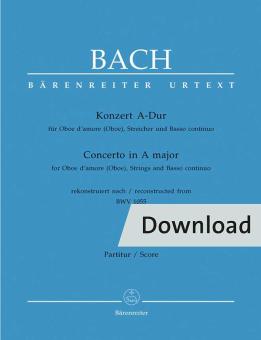 Konzert für Oboe d'amore (Oboe), Streicher und Basso continuo A-Dur Download