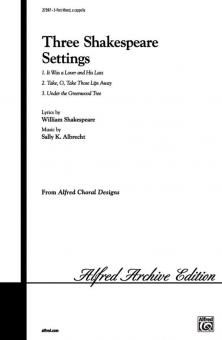 Three Shakespeare Settings Standard
