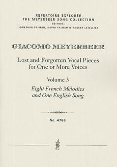 Lost and Forgotten Vocal Pieces 3: Eight French Mélodies and One English Song 