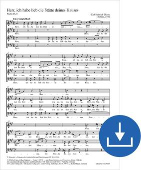 Herr, ich habe lieb die Stätte deines Hauses Download