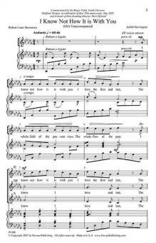 I Know Not How It Is With You 