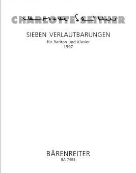 Sieben Verlautbarungen für Bariton und Klavier Standard