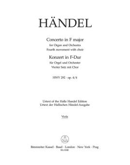 Konzert F-Dur op. 4/4 HWV 292 