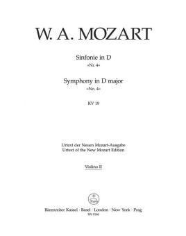 Sinfonie Nr. 4 D-Dur KV 19 
