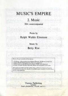 Music No. 2 (Music's Empire) SSA 