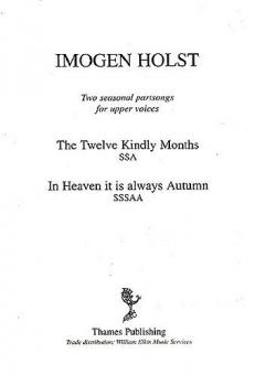 Two Seasonal Partsongs For Upper Voices 
