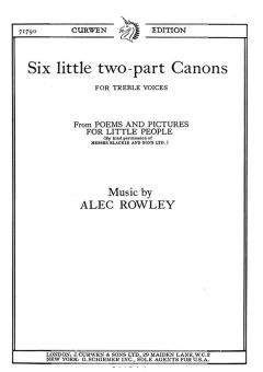 Rowley, A Six Little Two-part Canons 2-Part/Piano 