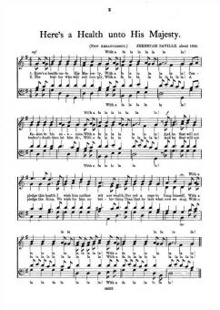 Saville Here's A Health Unto His Majesty SATB 