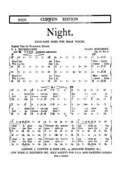 Schubert Night TTBB Tonic 