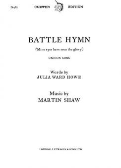 Shaw, M. Battle Hymn Unison/Piano 