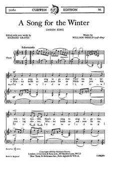 Shield, W A Song For The Winter Unison/Piano 