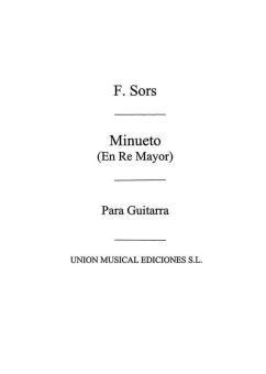Minueto En Re Mayor op. 11 No.5 (Llobet) For Guitar 