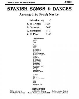 Spanish Songs and Dances Naylor Orchestra (Ma) 