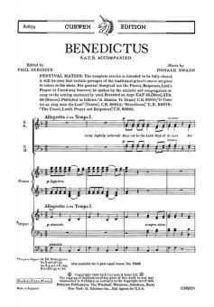 Swann, D Benedictus SATB/Piano Or Organ 