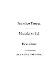 Mazurka En Sol For Guitar 
