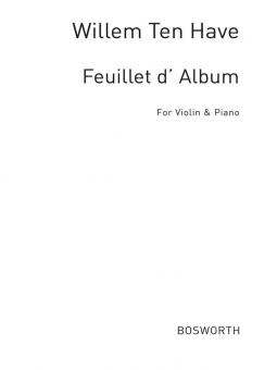 Feuillet D'Album Op. 28 