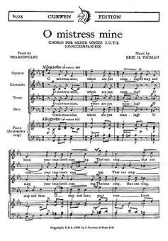 Thiman, E O Mistress Mine SATB 
