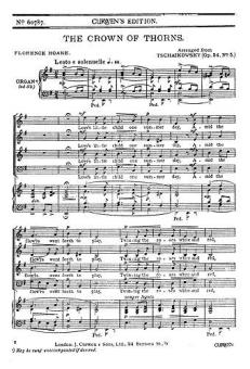 Tschaikowsky Crown Thorns SATB 