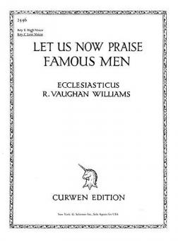 Vaughan Williams, R Let Us Now Praise Famous Men In C Voice/Piano 