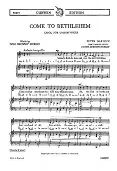 Warlock, P Come To Bethlehem Unison 