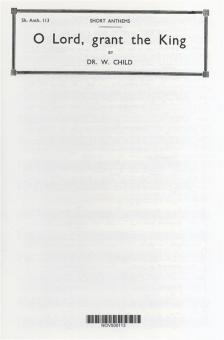 O Lord, Grant The King A Long Life 