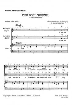 Boll Weevil 2-Part/Piano 