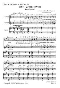 One More River 2-Part/Piano 