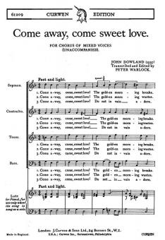 Dowland Come Away Come Sweet SATB 