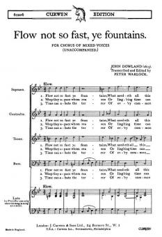 Dowland Flow Not So Fast SATB 