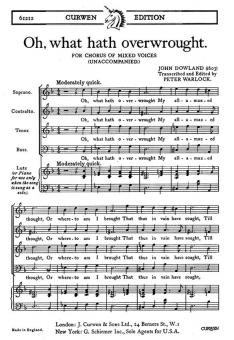 Dowland What Hath Overwrought SATB 