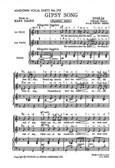 Dvorak Gipsy Song 2-Part (Ea278) 