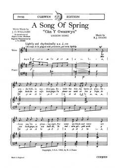 Evans, R A Song Of Spring Unison/Piano 