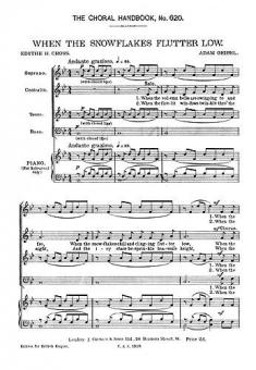 When The Snowflakes Flutter Low SATB 