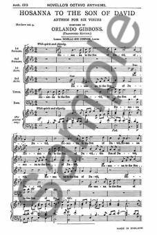 O Hosanna To The Son Of David 