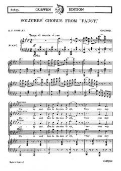 Gound Soldiers Chorus Faust SATB 