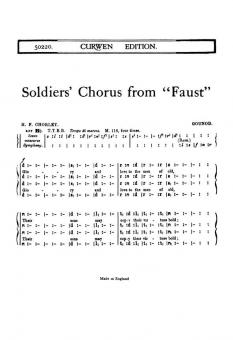 Gounod, C Soldiers Chorus Tonic TTBB 