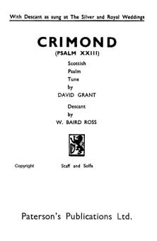 Grant The Lord Is My Shepherd SATB 