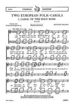 Graves, R Two European Folk-carols SATB 
