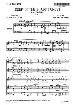 Deep In The Shady Forest SSA/Piano 