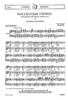 Hallelujah Chorus SA/Piano 