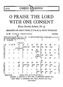 O Praise The Lord With One Consent TTBB(Tonic) 