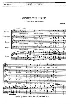 Haydn Awake The Harp SATB 