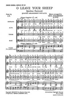 Hazlehurst, C O Leave Your Sheep (Quittez Pasteurs) SATB 
