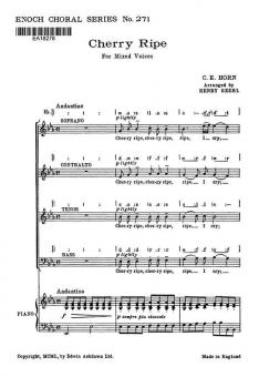 Cherry Ripe SATB/Piano 