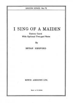 Hesford, B I Sing Of A Maiden Unison (U72) 
