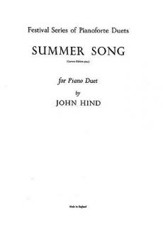 Hind, J Summer Song Piano Duet 
